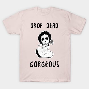Drop Dead Gorgeous Zombie Skull Girl Rose T-Shirt